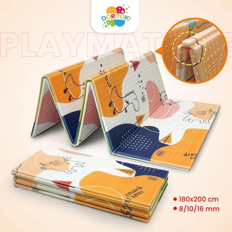 Doritoki SNI Matras Bayi 180x200x1cm Playmat Bayi Karpet Lipat Anak/Bayi Polos Tikar Lipat 6