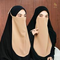 Gambar Maslaha Niqab Tali Babydoll 2 Layer Polos Simple Cadar Syari Muslimah Adem Nyaman - Putih dari Maslahaniqab Kab. Bandung 5 Tokopedia