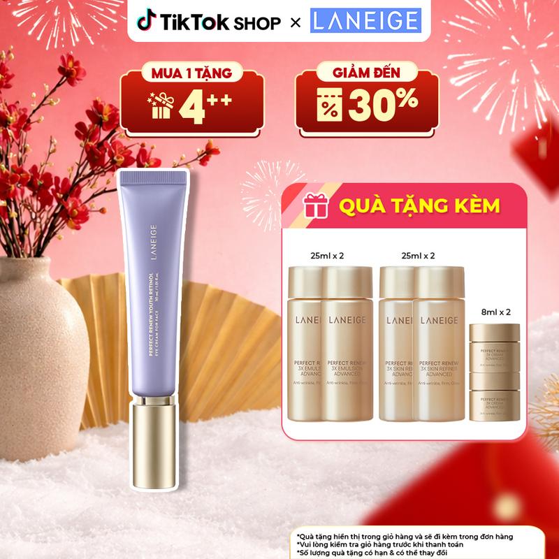  Kem ngăn ngừa lão hóa Retinol cho da mắt & da mặt Perfect Renew Retinol Laneige Eye 30ml 