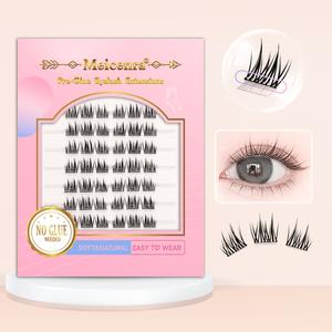 眼毛エクステンション 自動装着 接着剤不要 つけまつげ ノーグルー 使いやすいメイクアップ かんたん自然な装着