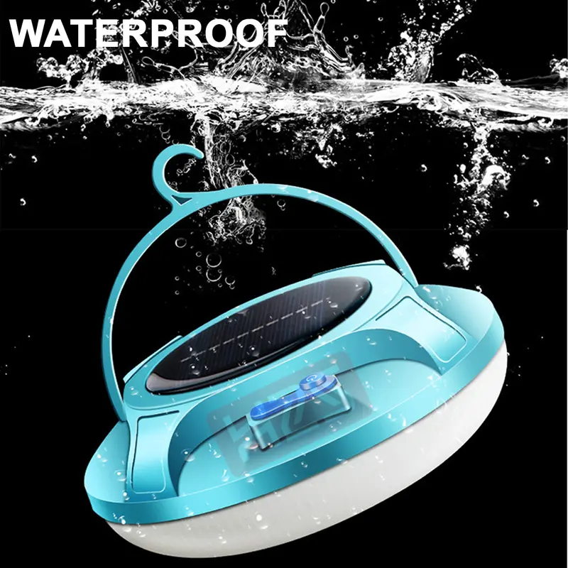 H2S Lampu Emergency UFO Gantung Solar Panel Camping Lamp 3