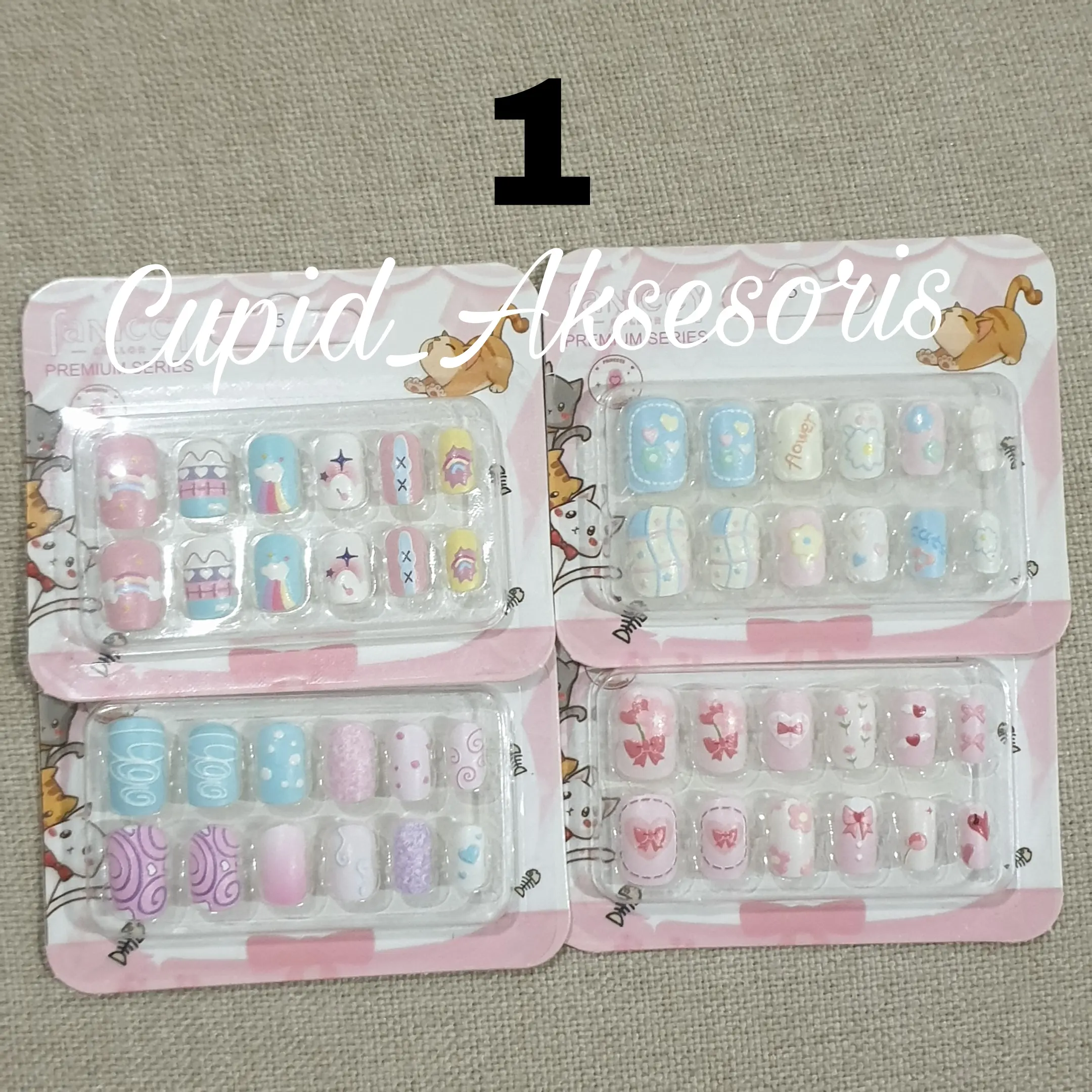 KUKU PALSU / KUKU MAINAN ANAK DAN  DEWASA / NAIL ART MOTIF SANRIO KUROMI / MY MELODY / CINNAMONROLL