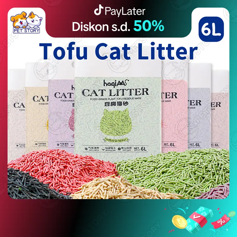 【6L Tofu Pasir】Master Tofu Soya Cat Litter | Kotak Kotoran Kucing dengan Pasir yang Efektif Membungkus Kotoran Kucing 0