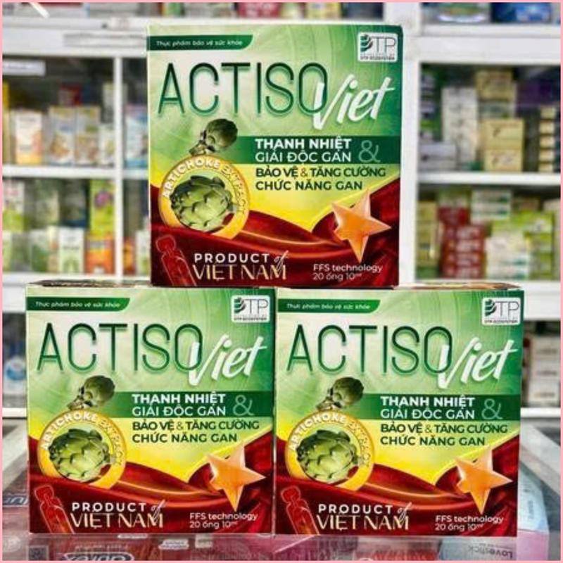 [Nhanh tay kẻo hết] Actiso Viet (Hộp 20 ống) - Thanh nhiệt, giải độc, mát gan