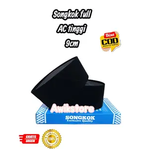 Songkok Full AC Tinggi 9cm Hitam Pria Dewasa Muslim Exclusive Quality Garansi 100%