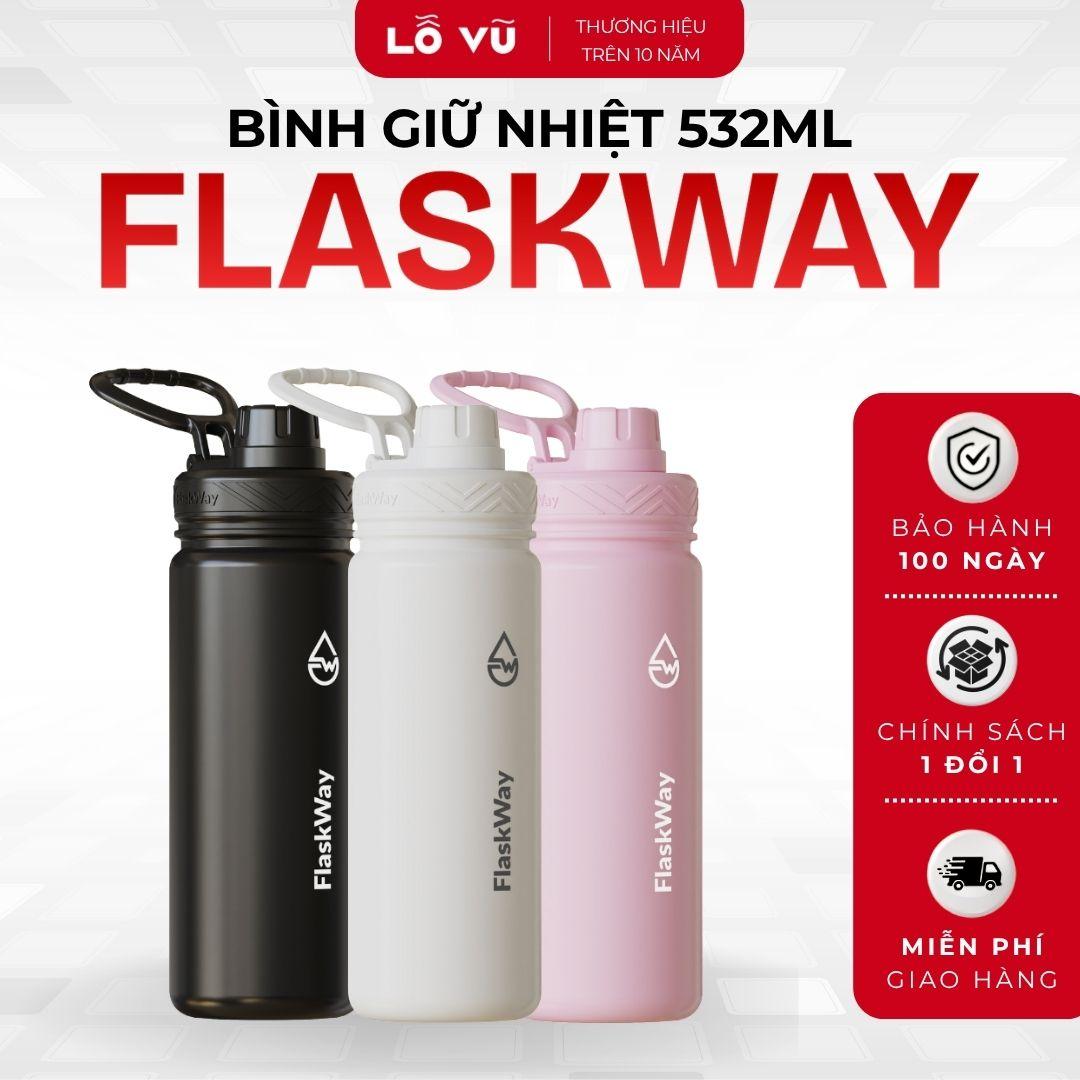 Bình giữ nhiệt FLASKWAY dung tích 532ml - Hồng