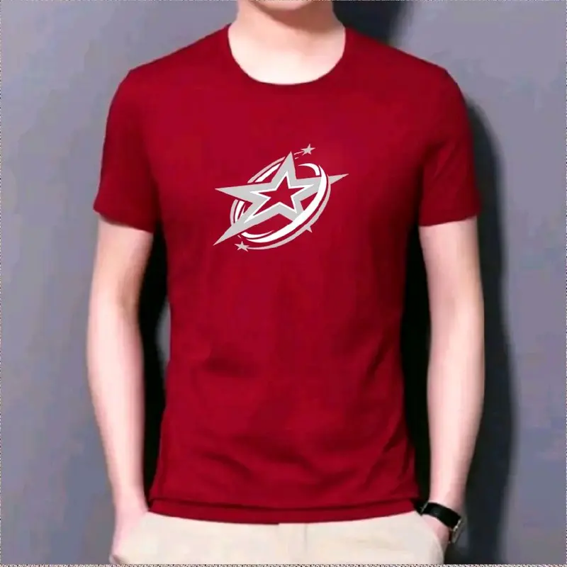 Kaos Oblong Dewasa Cowok Lengan Pendek Motif Bintang Bahan Katun Soft Adem & Nyaman. Sablon Digital Printing DTF 8