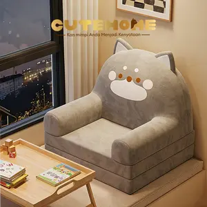 Tempat tidur sofa lipat anak-anak, tempat tidur sofa malas serbaguna, dapat dilepas, dicuci, dilipat dan mudah disimpan, cocok untuk sudut baca/kamar tidur/taman kanak-kanak Hadiah Ulang Tahun Furniture
