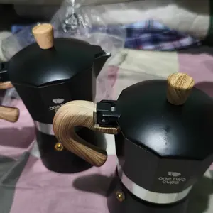 Moka Pot Aluminium 1 2 3 6 9 12 Cup Teko Alat Pembuat Kopi Espresso Coffee Maker Stovetop 50ml 100ml 150ml 300ml 450ml 600ml