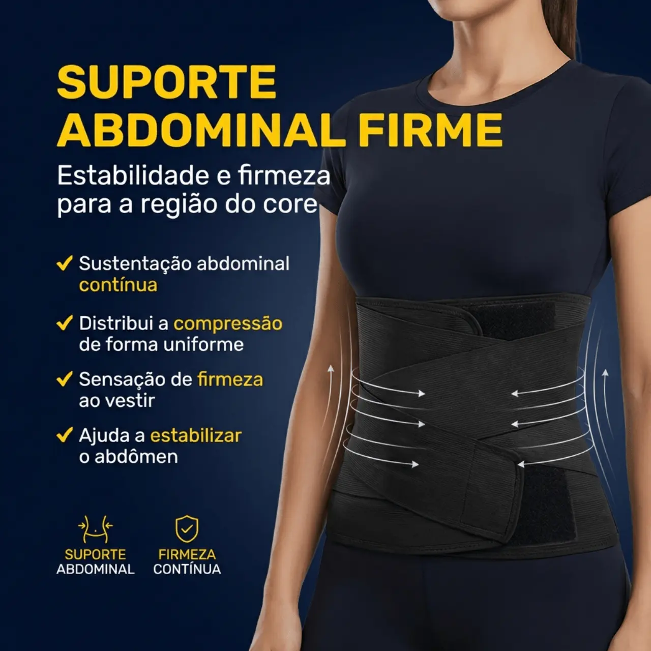 Faixa Modeladora Feminina Alta Compressão Sinta Abdominal Plus Size Ajustável Confortável e Respirável Para Sair Treino Dia A Dia Moda Feminina - imagem 5