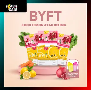 [FLASH SALE] RICU'S SECRET 3 Box BYFT Drink Rasa Lemon atau Delima dan Gratis Botol Shaker