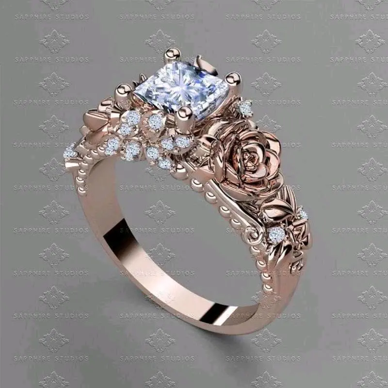 CINCIN WANITA ARTIS KOREA BATU  BAHAN TITANIUM HIGH QUALITY Elegan Rings Gold 1