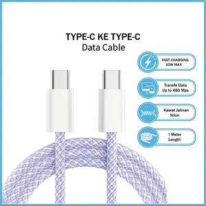 Multicolor Kabel Data Charger Micro USB Fast Charging 3A TYPE-C Lightning Cabel 100cm for iPhone Samsung Vivo Xiaomi