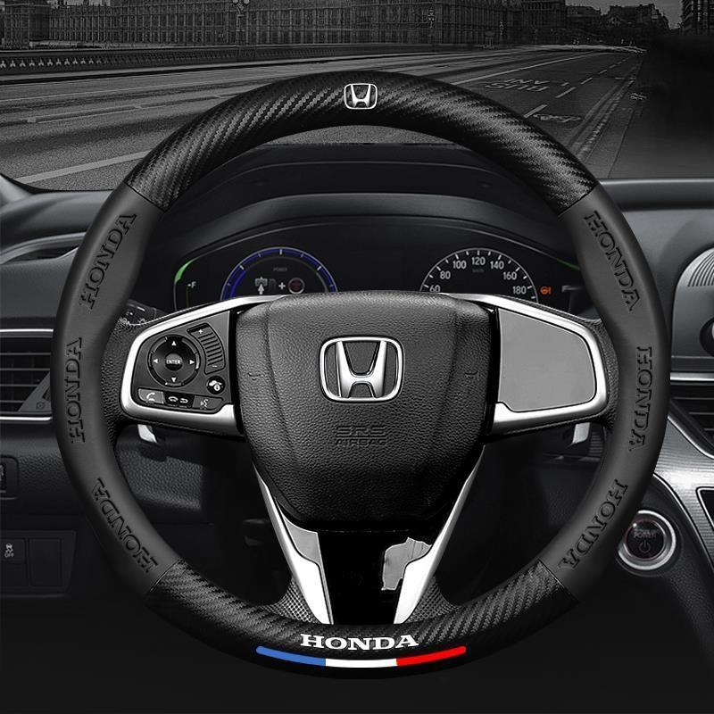 Bọc Da Sợi Carbon Cho Vô Lăng Ô Tô Cho Honda BRV Civic HR-V Accord City Jazz BRV MOBILIO CRV BRIO