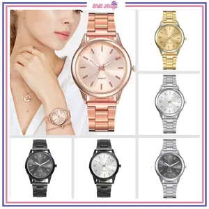 Jam Tangan Wanita Analog Quartz Casual Fashion Rantai Stainless Steel Couple Pria Jam Tangan Wanita Stainless Steel Casual Analog Quartz Fashion Watches Watches jam rantai  kecil