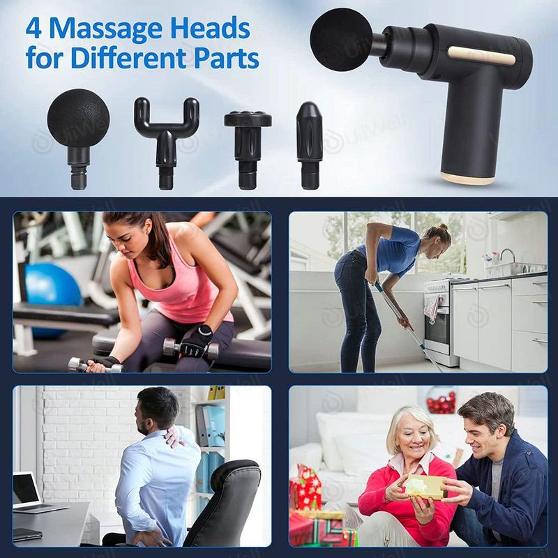 Product Introduction of Alat pijat Elektrik/massage gun/alat pijat/electric/Alat Terapi otot Alat Relaksasi otot Fasia Muscle Massager Gun Pijat Serbaguna Pengecil 38