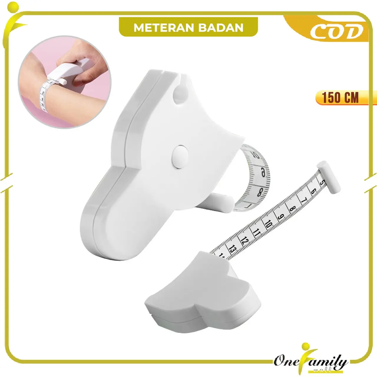 [COD] OFM C641 Meteran Gulung Otomatis 150cm Alat Ukur Badan Dua Sisi Portabel Serbaguna