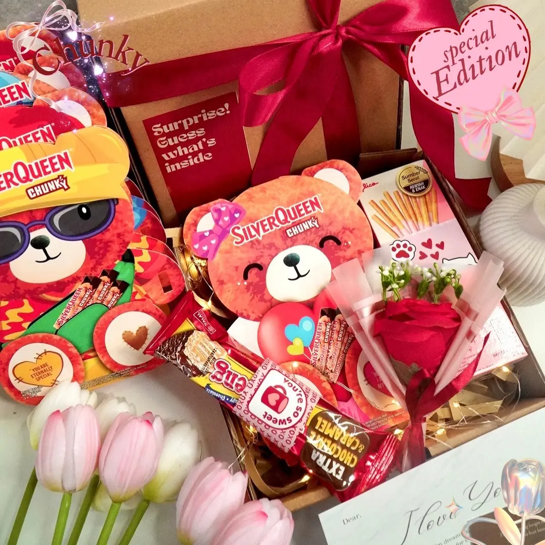 Hampers Snack Box Cokelat Kado Ulang Tahun Valentine Hadiah Pacar Gift Box Buket Murah Hadiah Wisuda Sempro Anniversary Hari Guru Cewek Cowok Chunky Coklat Bear