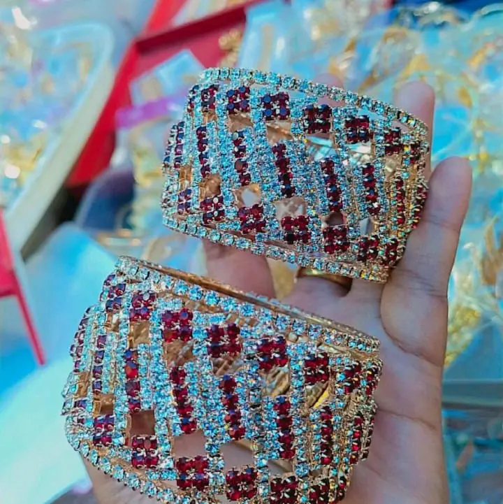 gelang jodha permata lapisan emas 0