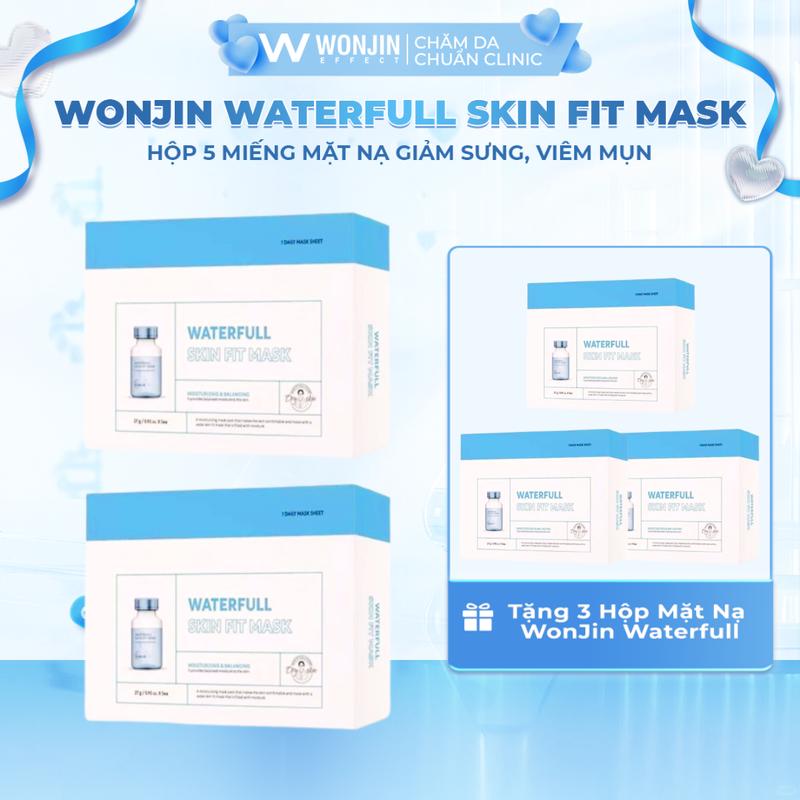 [Độc quyền Mây Ăn Ảnh Tặng 1 Hộp Waterfull] COMBO 5 HỘP Mặt Nạ DR WonJin Waterful Skin Fit Mask 30g x 5 (1 Hộp 5 Mask) [KOL]