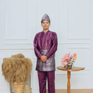 FullSet Baju Kurung Melayu Dewasa Laki Laki (SUDAH LENGKAP BAJU CELANA TANJAK & SONGKET)