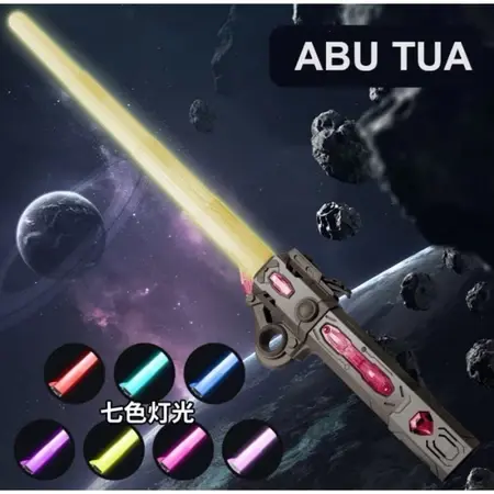 TokoLenaLea Mainan anak laki laki Pedang Lightsaber 2in1 Laser dan LED bersuara / Mainan Pedang bersuara dan Laser Toy Plastik Lampu 3