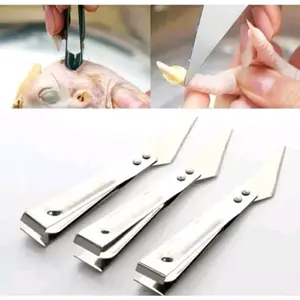 ALAT PENCABUT BULU AYAM 2IN1 STAINLESS / PINSET PENCABUT BULU AYAM TULANG IKAN / PISAU DAPUR PEMBERSIH BULU AYAM DAPUR