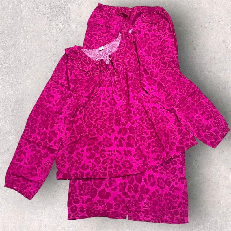 Đồ bộ tole lanh 2 da QUẦN DÀI ÁO TAY DÀI kiểu dễ thương trẻ trung họa tiết xì trum