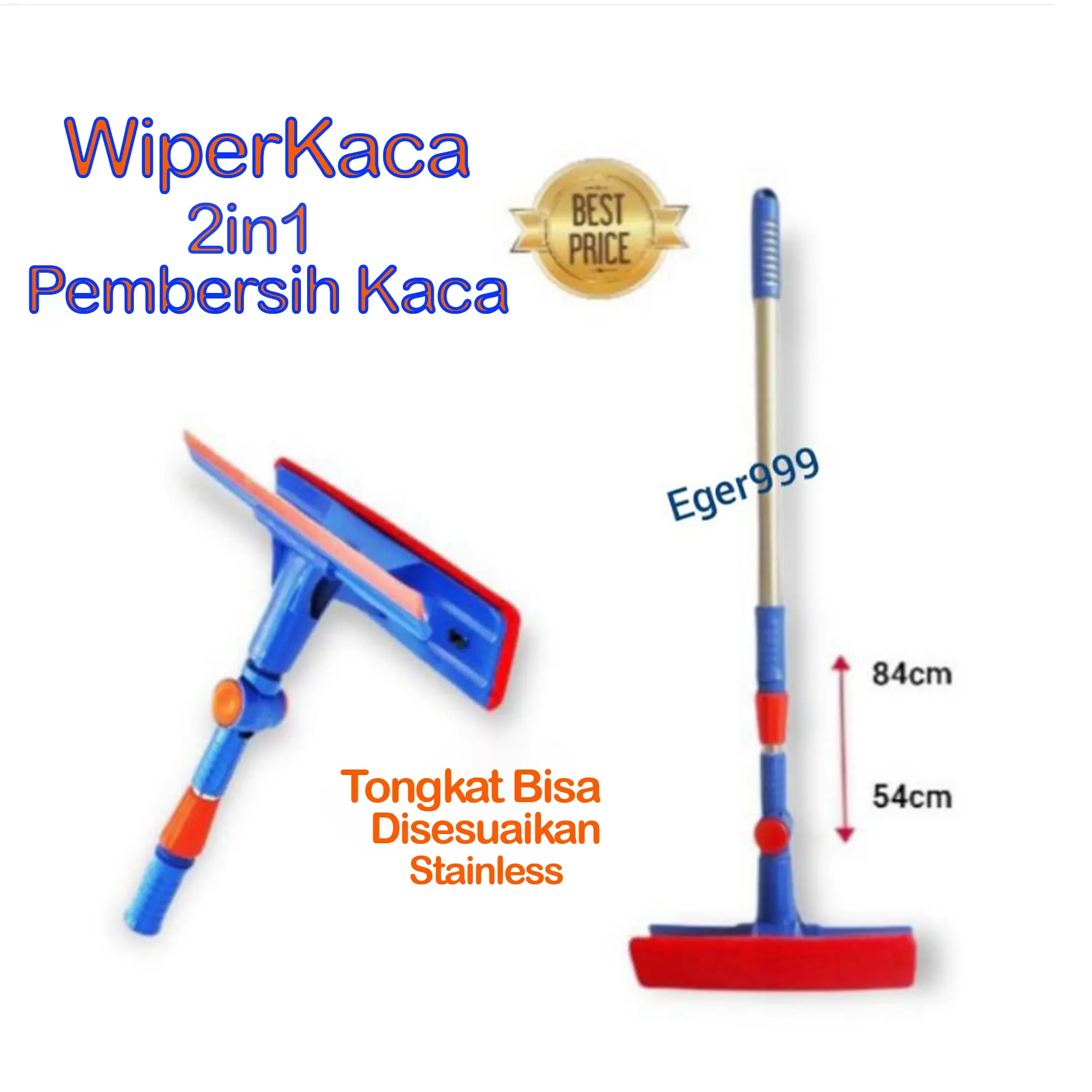 Pembersih Kaca Jendela Rumah 2in1/ Window Wiper C1 Pembersih Uap Karet Karet Cleaning Cleaner