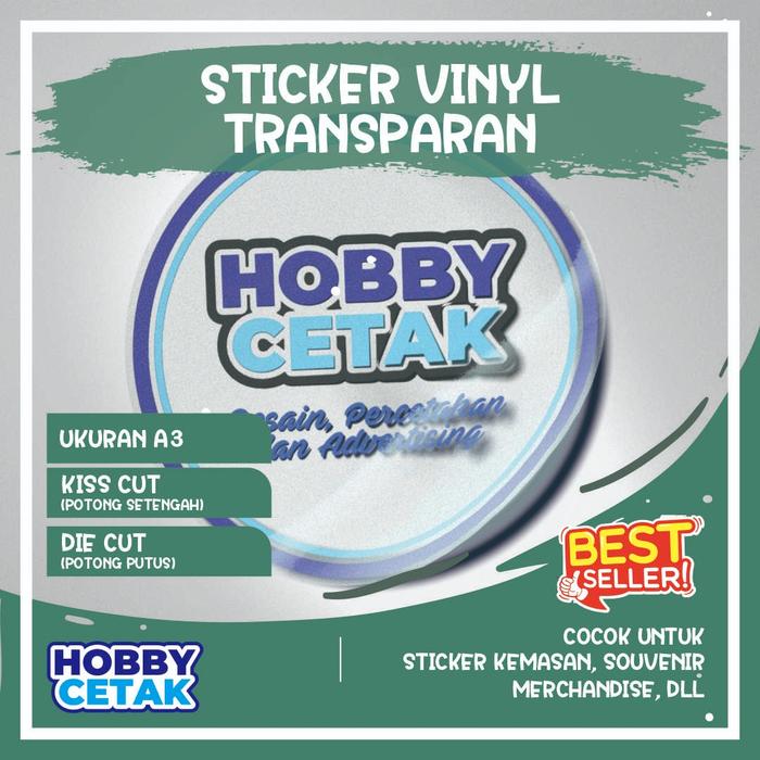 Sticker Kota Jual Cetak Sticker Vinyl Transparan Quantac Ukuran A3+ Desain Custom ...