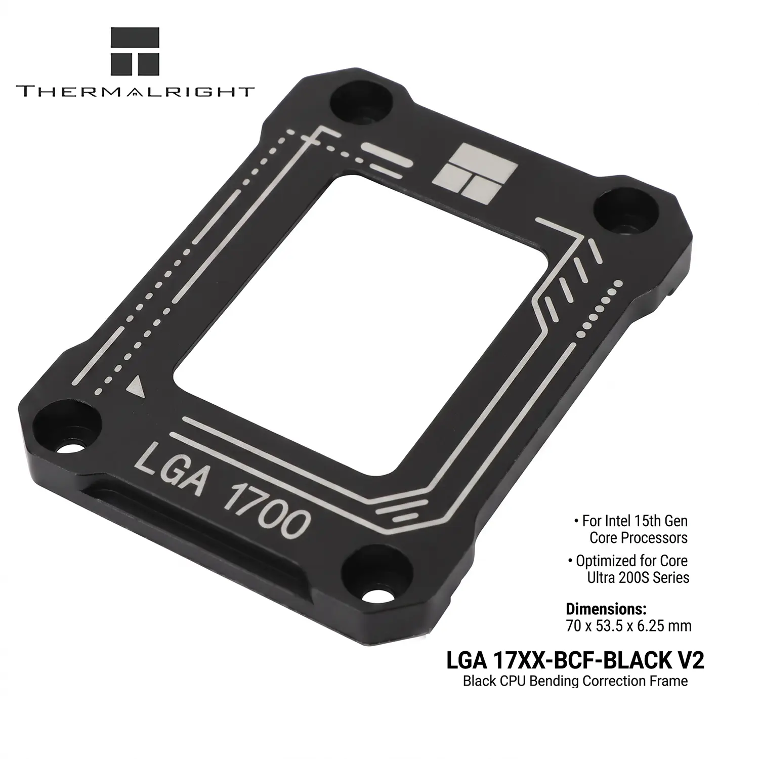 Thermalright LGA 1700 BCF V2 Black Bracket Anti Bending CPU Contact Frame Intel Gen 12/13/14 Laptop