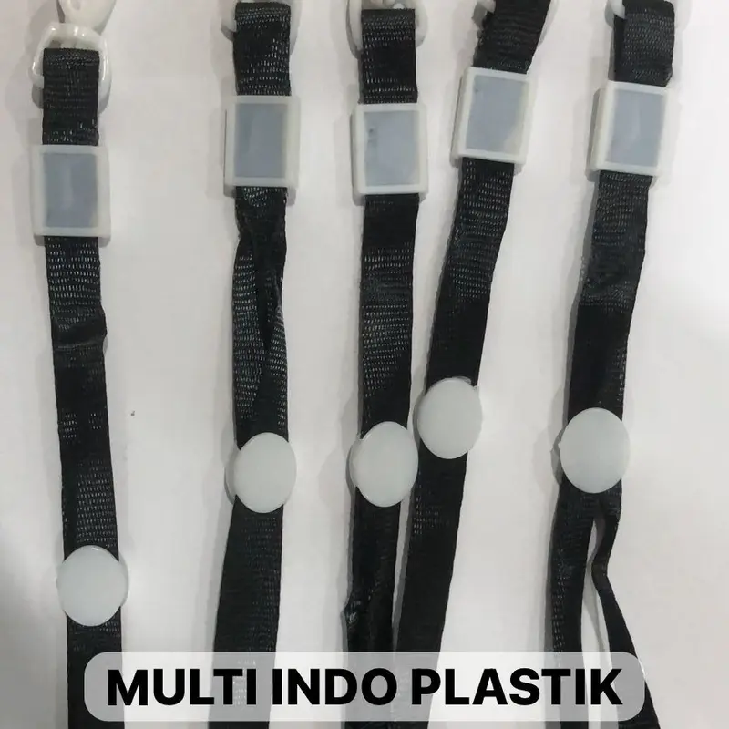 tali panitia lanyard 1cm/Warna HITAM /tali id card/tali nametag/ 1