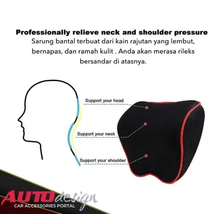 Bantal Mobil Headrest Memory Foam Best Quality Car neck  pillow 4