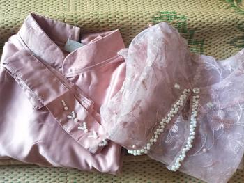 Product Review of Julissa Dress Free Outer Brokat Tille Mutiara Rompi Kondangan Gamis Pesta Polos from r**1 0