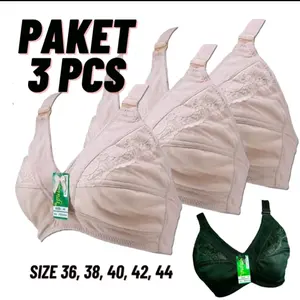 paket murah 3 & 6 pcs bra tanpa kawat & busa || bra srikandi Bh Wanita Dewasa