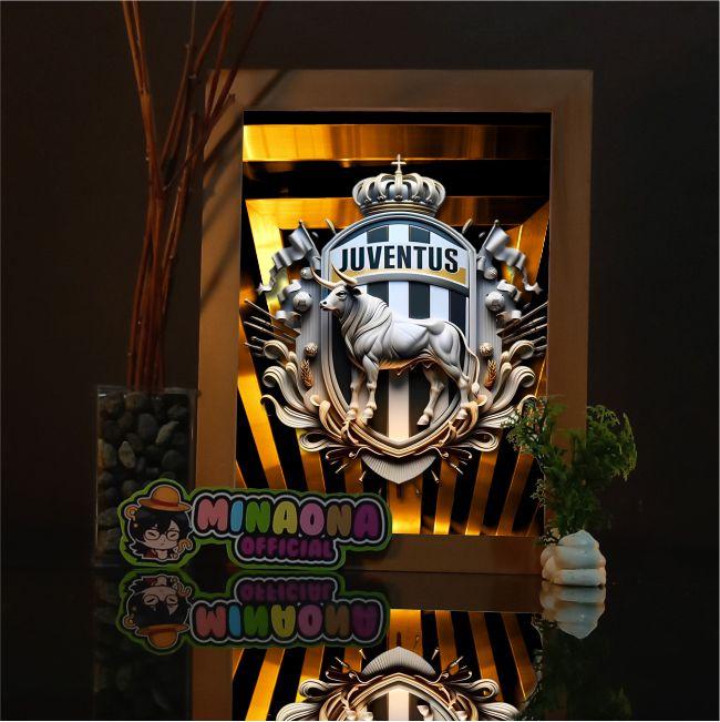 LAMPU HIAS BOX 3D - Hiasan Meja Minimalis 3D dengan Bingkai Kayu Motif Natural dan Kaca Akrilik Tebal 2mm, Full Set untuk Dekorasi Meja, Dinding, atau Lampu Tidur EDISI REAL MADRID, BARCELONA, MANCHESTER UNITED, LIVERPOOL childhood floating moon Merah 8