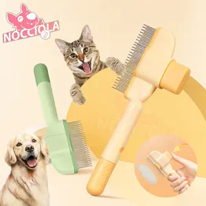 Sisir Bulu Kucing Sisir Tombol Pet Grooming Sisir Hewan Peliharaan Sisir Serit Kutu Kucing