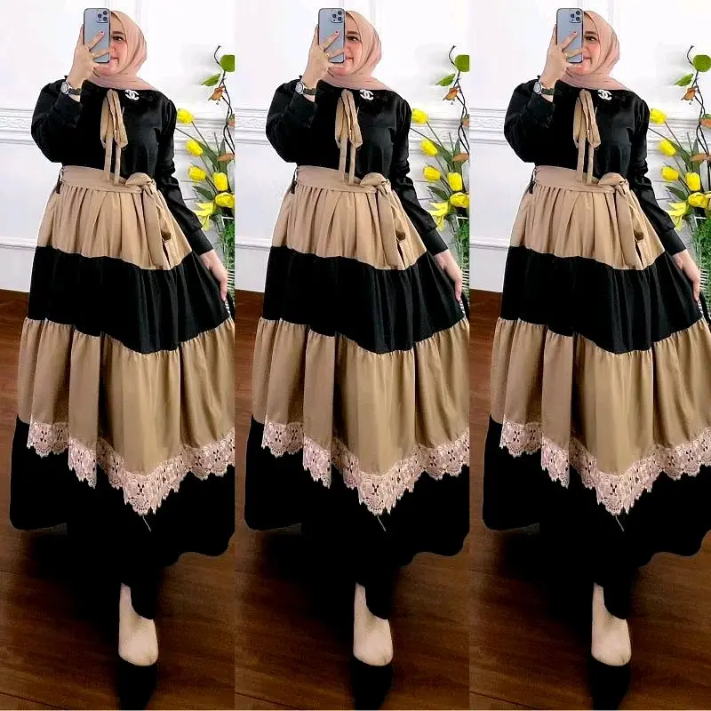 Wulan midi dress gamis lebaran simple 4