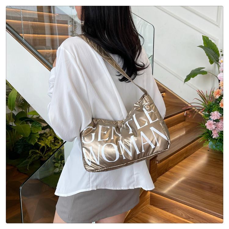 Product Introduction of Gentlewoman New Polyester Drawstring puffy Dumpling Bag Magnetic Buckle Closure in 4 Colors Gold Green Pink Rose Red Bag for women  tote bag or sling bag  2 Usage Directions 9