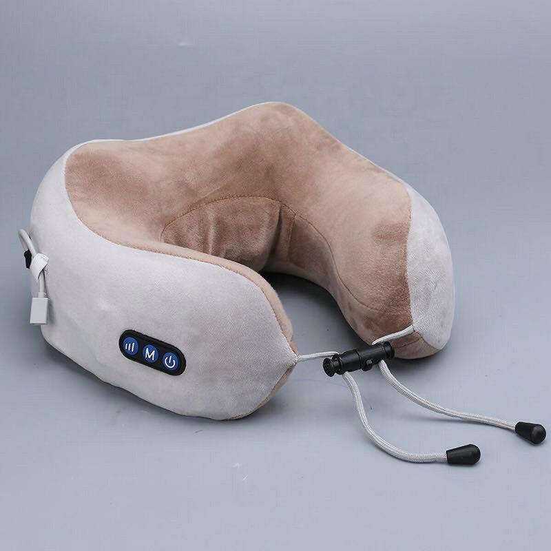 Portable Vibration Massage Pillow for Neck and Back Pain Relief with Heart-warming M-Shaped Arc Design 8