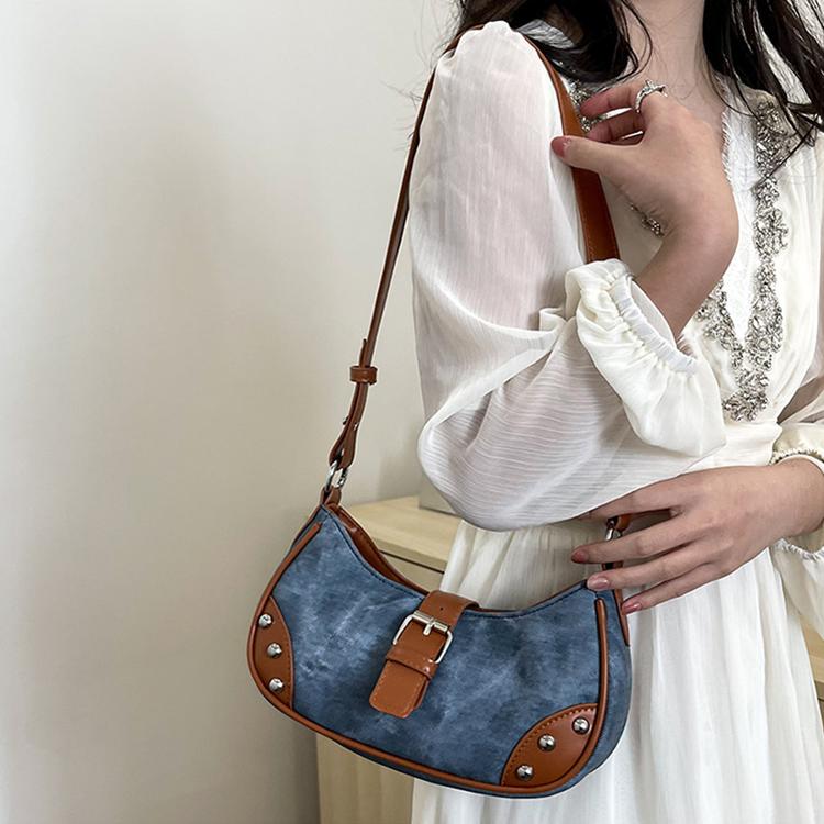 Product Introduction of Tas Bahu Keling Retro Wanita Tas Ketiak Vintage Perancis Tas Kecil Sederhana Temperamen Tas Selempang Fashion Shoulder Bag Korean Style 15