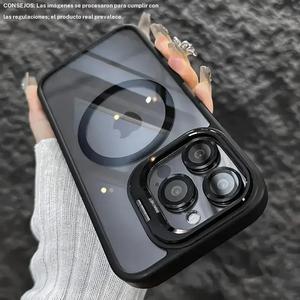 Funda magnética a prueba de golpes con soporte, cubierta protectora para teléfono, accesorios para teléfono compatibles con iPhone 17 16 15 14 13 12 11 Pro Max Plus, Casing