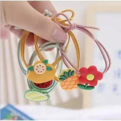 A ( A18 ) IKAT RAMBUT KARAKTER LUCU / KUNCIR RAMBUT WANITA Cewek Dewasa Karet Mutiara Scrunchies 2