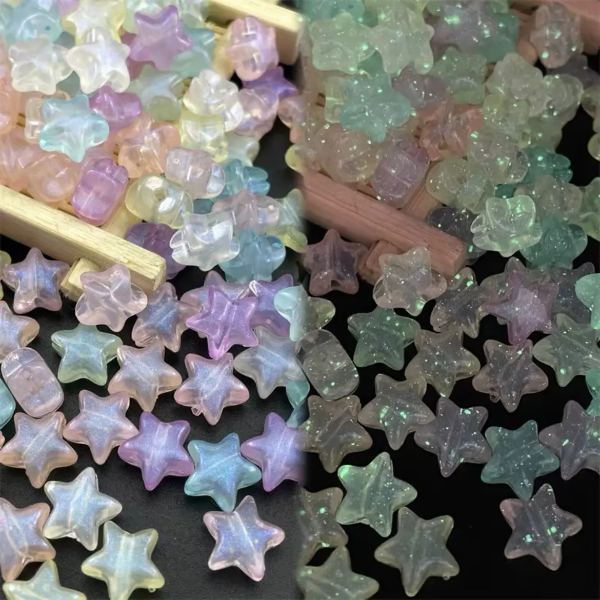 Colorful Luminous Star Beads DIY Mobile Phone Chain Key Chain Bag Chain Pen Chain Accessories