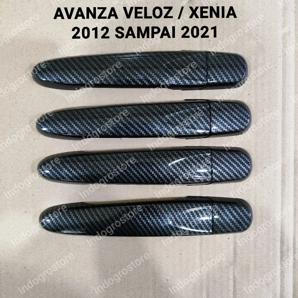 Cover Handle Pintu Carbon Mobil All New Avanza Veloz Xenia 2012 2013 2014 2015 2016 2017 2018 2019 2020 2021