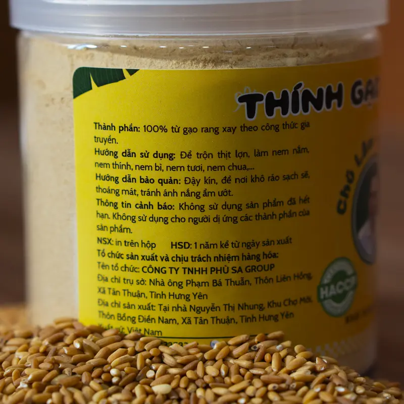 Thính Gạo Đặc Biệt Chú Lâm - Phù Sa 350g An Toàn Vệ Sinh Thực Phẩm 3