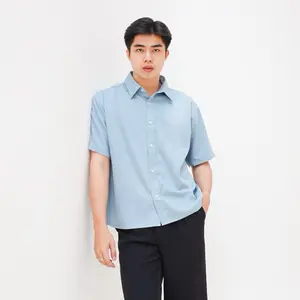 Osakaa - Kemeja Nami Boxy Stripe Oversized Shirt Lengan Pendek