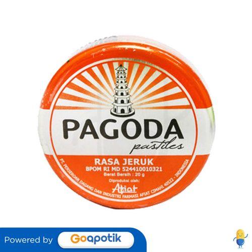 Gambar PAGODA PASTILES RASA JERUK 20 GRAM KALENG dari Apotek Profarma Jaya by GoApotik Kota Administrasi Jakarta Selatan Tokopedia