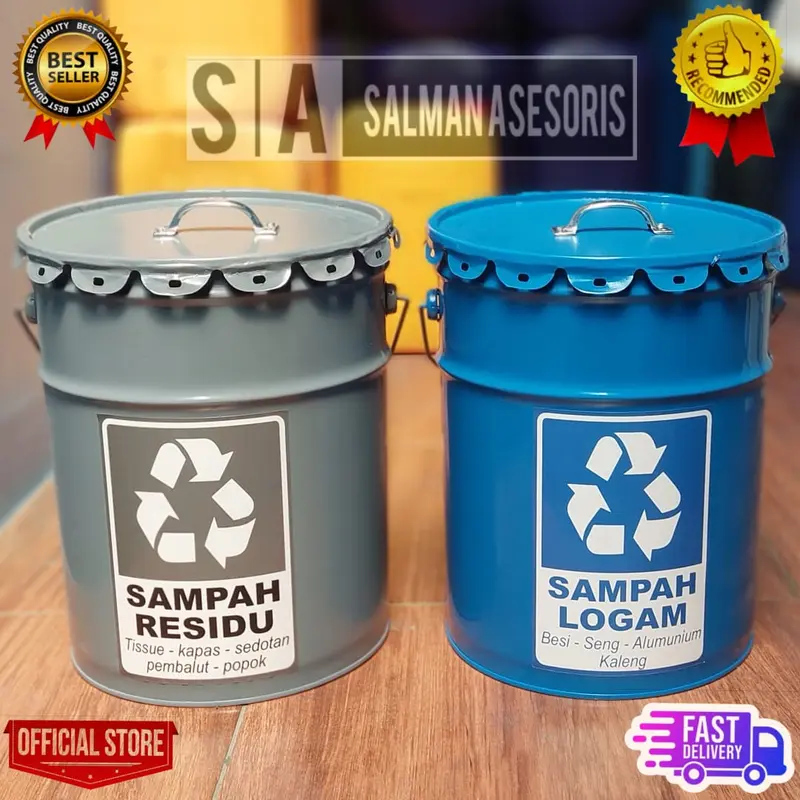 Tong Ember Kaleng 20 Liter Logo Tempat Bakar Sampah 5