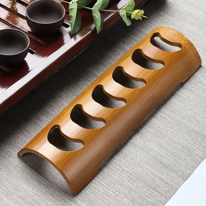 Gác Chén Trà Tre Già Tưh Nhiên, Kệ Gác Ly Trà Nhiều Mẫu.
